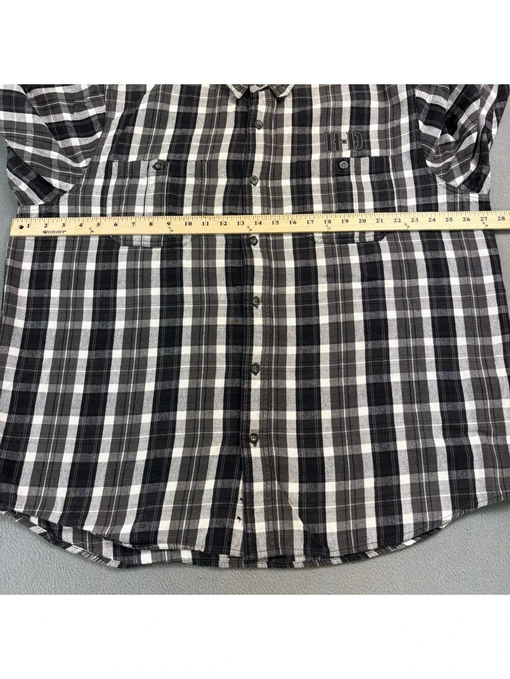 Harley Davidson Motorcycles Plaid Flannel Button Up Size 2XL